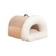 thumbnail image 2 of Caseta Semicerrada para Perro con Asa | Perrera Acogedora con Base Antideslizante para Gatos y Perros | Cueva de Peluche Autocalentable y Relajante | Refugio Portátil y Acogedor para Mascotas En Invi, 2 of 6