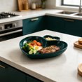thumbnail image 4 of Meal Prep Containers,2-Compartments Heart Shape Serving Tray,Plastic Meal Tray for Appetizer Dinner Dessert,Valentines Day Decoration Supply,Green, 4 of 7