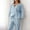 Light Blue, variant on Women's Plus Size Lounge Sets Soft Crew Neck Tops and wide Leg Pants 2 Piece Outfits Pajama Set Navy L