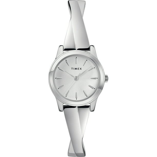 Timex Timex Women's Stretch Bangle Crisscross 25mm SilverTone