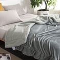 thumbnail image 4 of 39.37''x47.42'' Thicken Double Layer Flannel Blanket Soft Warm Cover for Home Bed Office Sofa Couch, 4 of 7