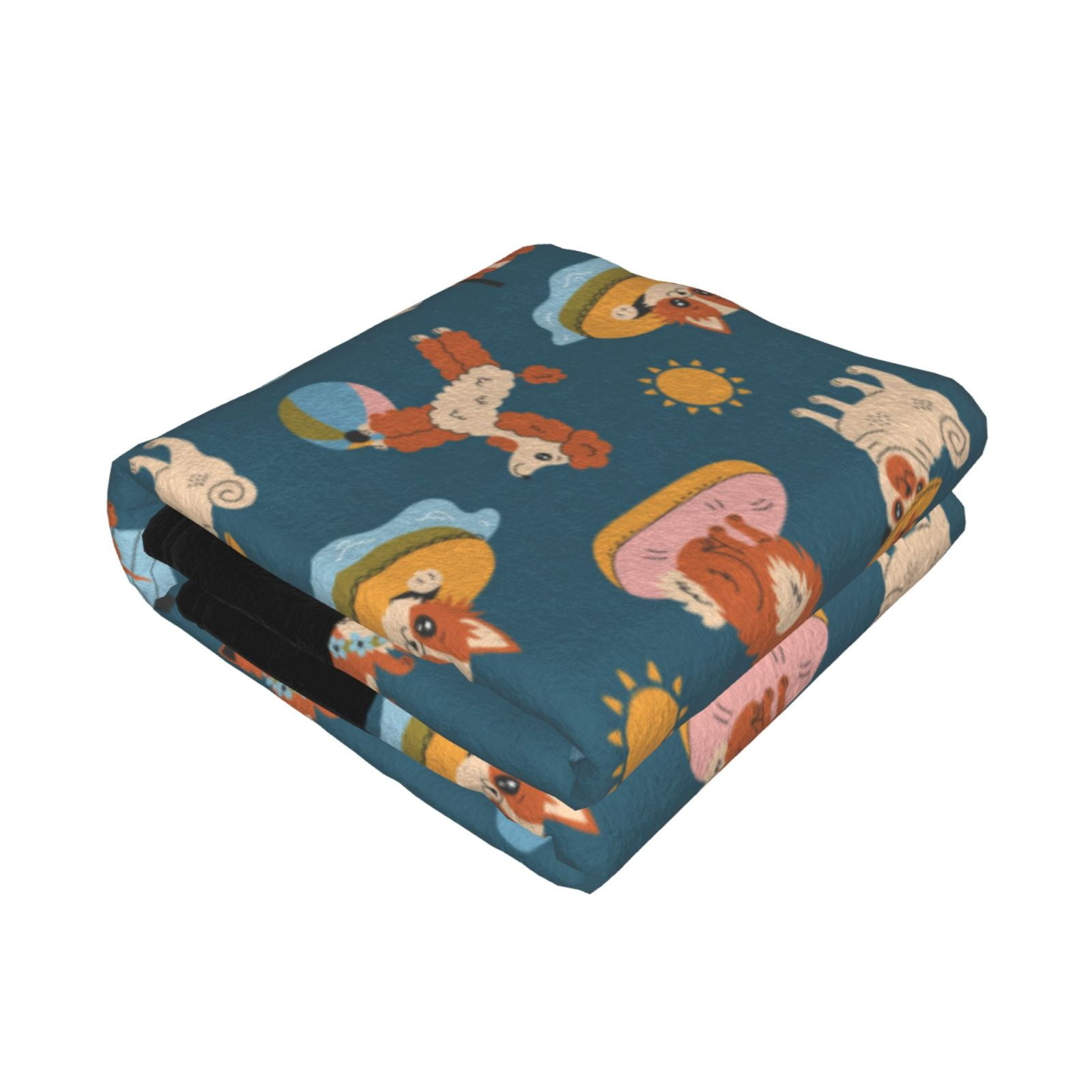 Throw Blanket for Couch - Beach Dog Soft Comfy Lightweight Cozy Warm Throw Blanket, Fuzzy Plush Flannel Blanket & Throws for Sofa and Bed All Season