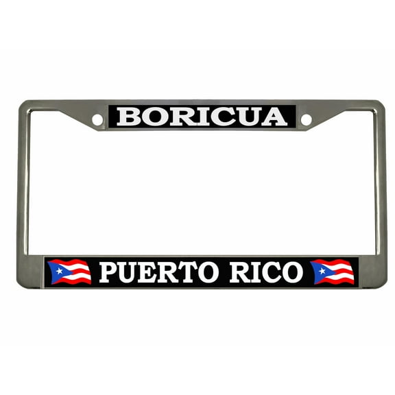 Boricua Puerto Rico Flag Design Heavy Duty Metal License Plate Frame Auto License Plate Frame/Car Accessories