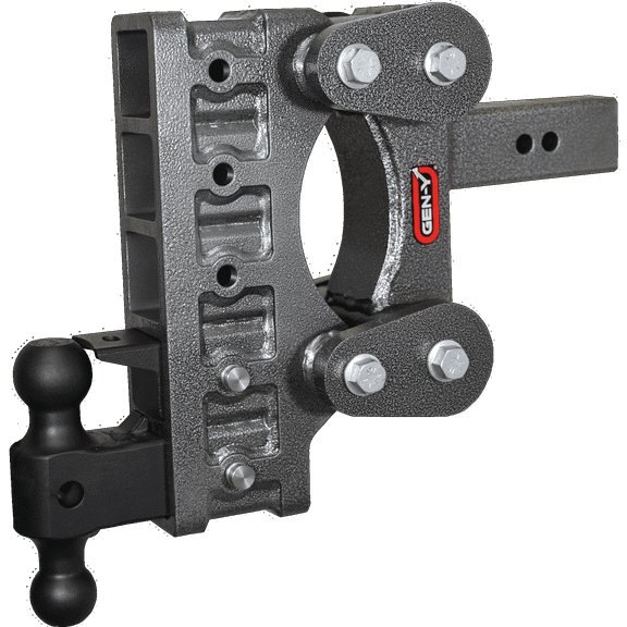 GEN-Y GH-1325 The BOSS TORSION-FLEX Adjustable 9" Drop Hitch with GH-061 Dual-Ball, GH-062 Pintle Lock for 2.5" Receiver - 21,000 LB Towing Capacity - 2,400 LB Tongue Weight
