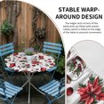 thumbnail image 2 of Christmas Round Tablecloth for 36-44 Inch Tables, Fitted Table Cover with Elastic Edge, Xmas Snowman Tree Snowflake Balls Waterproof Outdoor Table Cloth Protector for Patio Garden Dinner Picnic, 2 of 9