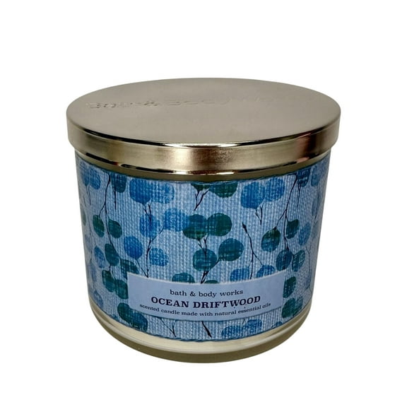 Bath and Body Works Ocean Driftwood Scented Candle Made With Natural Essential Oils 14.5 OZ / 411 G