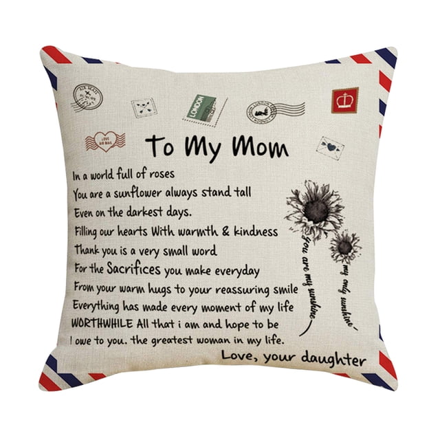 Cubierta del sofá para el sofá Decorativo Mensaje Casa Cojín Fundas de almohada para la familia Carta y
