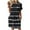 DT-Black, variant on DailyTrove Women's Tie-Dye Wave Print Midi Dress, Short Sleeve, Bohemian Casual & Beach Wear, Stretchy Rayon Blend