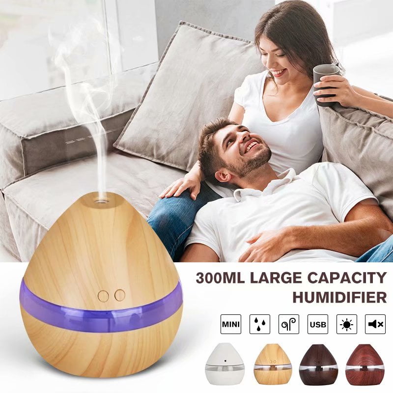 880ml LED Ultrasonic Humidifier Essential Oil Diffuser Aromatherapy Fresh Air US 