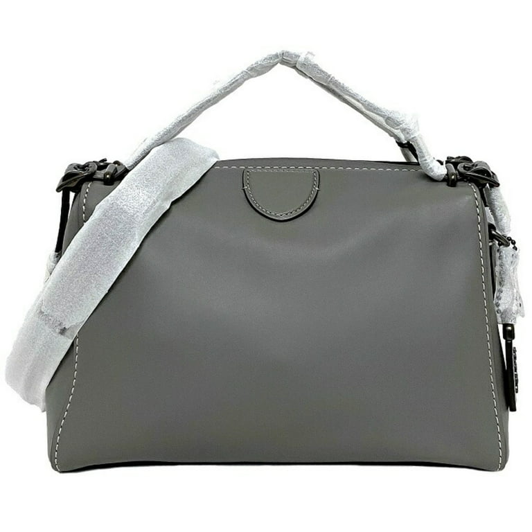 Authenticated Used Coach 2way Bag Laural Frame Gray BPHGR 31724 Leather COACH Handbag Women's Shoulder Soft