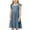Blue, variant on Bovxnpu Summer Girls Dresses, Toddler Girls Spaghetti Strap Ruffle Sleeve Cotton Linen Summer Princess Dress Girls Midi Dress Sundress