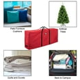 thumbnail image 6 of PayUSD Christmas Tree Storage Bag Fits Up to 9 Ft Tall Disassembled Artificial Tree Durable 600D Oxford Material Waterproof Dustproof Protection Heavy Duty Xmas Storage Container, Red, 6 of 10