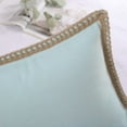 thumbnail image 3 of Phantoscope Linen Trimmed Farmhouse Series Decorative Throw Pillow, 20" x 20", Light Blue, 1 Pack, 3 of 6