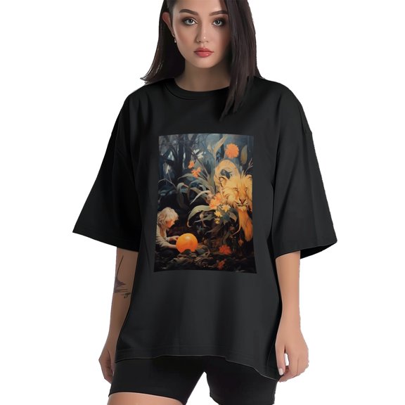 Plus Size Shirt for Women Black Tops for Women Short Sleeves Shirt for Women Oil Painting T Shirt Crewneck Shirt for Women XS