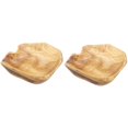 thumbnail image 1 of 2X Cuenco de Madera para Servir Ensalada de Frutas de RaíZ Tallados A Mano Sala de Estar 25-29cm, 1 of 5
