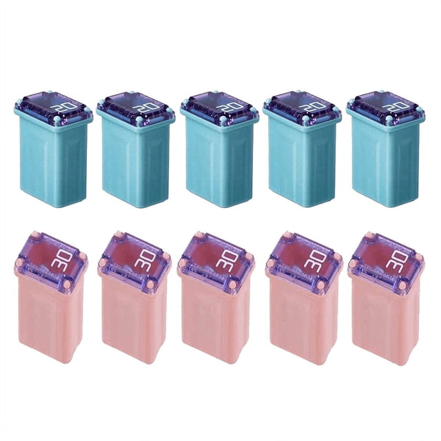 10 Fusibles De Caja En Miniatura De 20 Amperios Y 30 Amperios FMM MCASE Tipo FMM Maxi Fusibles ("Low Blow")