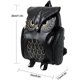 thumbnail image 1 of Mochila Mini Búho De Corte Negro De Moda Para Mujer Bolso De Cuero De Pu Para Niña, 1 of 4