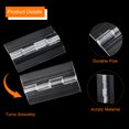 thumbnail image 3 of Uxcell 30Pack 25x34mm Acrylic Hinges Clear Folding Hinge Transparent Hardware Hinge, 3 of 5