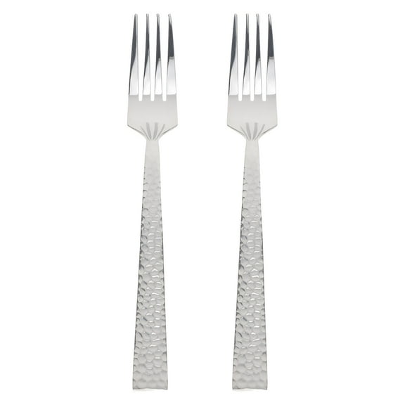 SEWCHICS Salad Forks Dinner Forks Stainless Steel Comfortable Grip Cutlery for Family Dinners 2Pcs