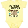thumbnail image 3 of Inktastic My Great Grandma Loves Me with Sloth and Hearts Boys or Girls Baby Bodysuit, 3 of 5