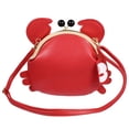 thumbnail image 3 of Bolso bandolera de piel sintética con forma de cangrejo, estilo satchel, para mujer y niña., 3 of 7