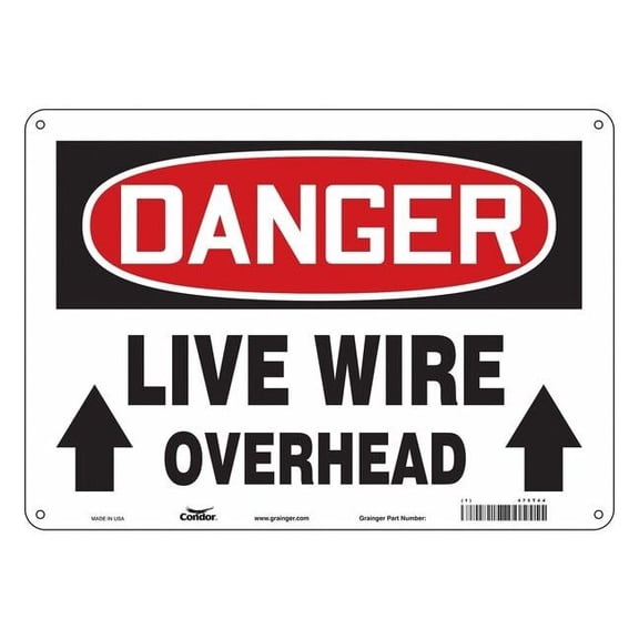 Condor Safety Sign,10 in x 14 in,Fiberglass 475T44
