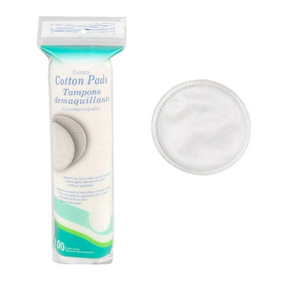 100PCS /Bag Plain Mesh Round Double Sided Double Effect Disposable Cotton Pads Makeup Remover Pads