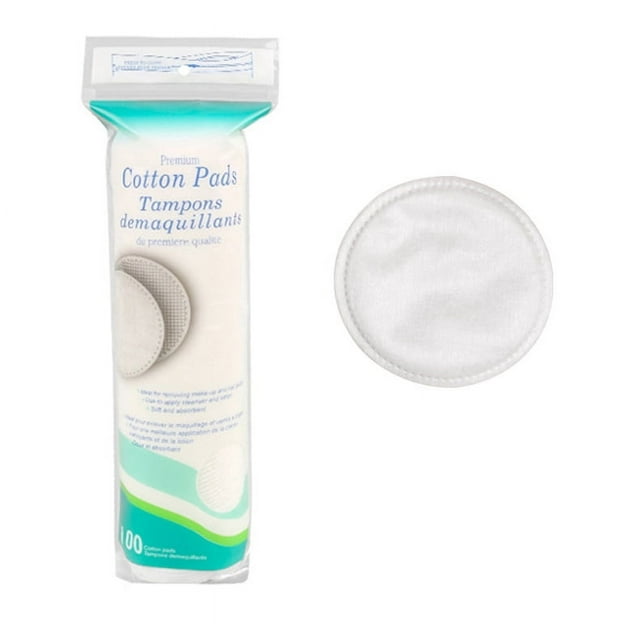100PCS /Bag Plain Mesh Round Double Sided Double Effect Disposable Cotton Pads Makeup Remover Pads
