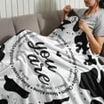 thumbnail image 3 of livetty Bible Verse and Cow Print Blanket, Cow Gifts for Women, Inspirational Christian Gifts for Women Girls, Mothers Day Birthday Wedding Christmas Gifts, Soft Flannel Blanket 40'' x 50'', 3 of 5
