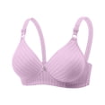 thumbnail image 2 of Lixiuxyad Seamless Underwire Comfortable Full Cup Bra Hot Off The Shelf Bra,Bras for Women Purple 36, 2 of 5