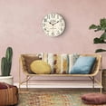 thumbnail image 7 of 14 Inch Retro Vintage French Country Style Round Wooden Wall Clock Silent Battery Operated Non-Ticking Decorative Clock for Kitchen Farmhouse Bedroom Home Wall, 7 of 7