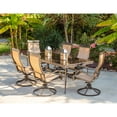 thumbnail image 6 of Hanover Monaco 7 Piece Aluminum Rectangular Patio Dining Set - Bronze, 6 of 14