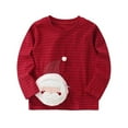 thumbnail image 1 of PMVFHDE Sweat-Shirt de Noël Imprimé Festif pour Filles Chandail à Manches Longues Col Rond Haut Confortable Doux Tenue Décontractée de Vacances Rouge, 7-8 Ans, 1 of 6