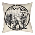 thumbnail image 3 of Artistic Weavers LGCB2011-1616 Artistic Weavers Lodge Cabin Bear Poly Filled Pillow - Black & Beige - 16 x 16 ft., 3 of 7