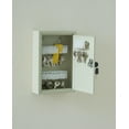 thumbnail image 5 of Key Storage Cabinet with Lock, 30 Keys Capacity, Wall Mount, Cream Metal, 10"W * 3"D *12"H, 5 of 5