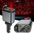 thumbnail image 1 of Car Charger Star Ambient Light Car Fast Charger Retractable 4 In 1 Cable Charger, 1 of 3