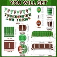 thumbnail image 6 of ZYNERY Football Party Supplies Tableware Set, Green and Brown, 142-Piece (Serves 24), 6 of 7