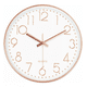 thumbnail image 1 of Reloj De Pared Dormitorio Y Salón Cuarzo Blanco Borde dorado, 1 of 5