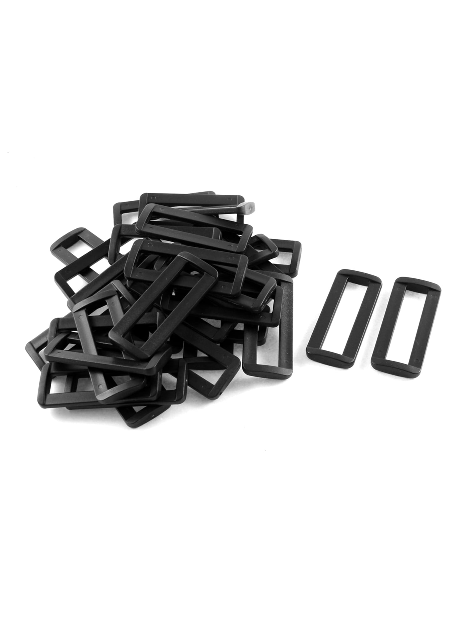 30pcs Black Plastic Bar Slides Buckles for 2" bing Strap