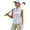 White, variant on PINSPARK Womens Golf Tank Top Sun Protection Zip-Up Tennis Shirt Quick Dry Sleeveless Workout Polo