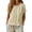Beige, variant on Women's Linen Button Down Shirt Short Sleeve Crew Neck Blouse Soft Loose Fit Lightweight Summer Basic Tops by Yigetop Brown XXL