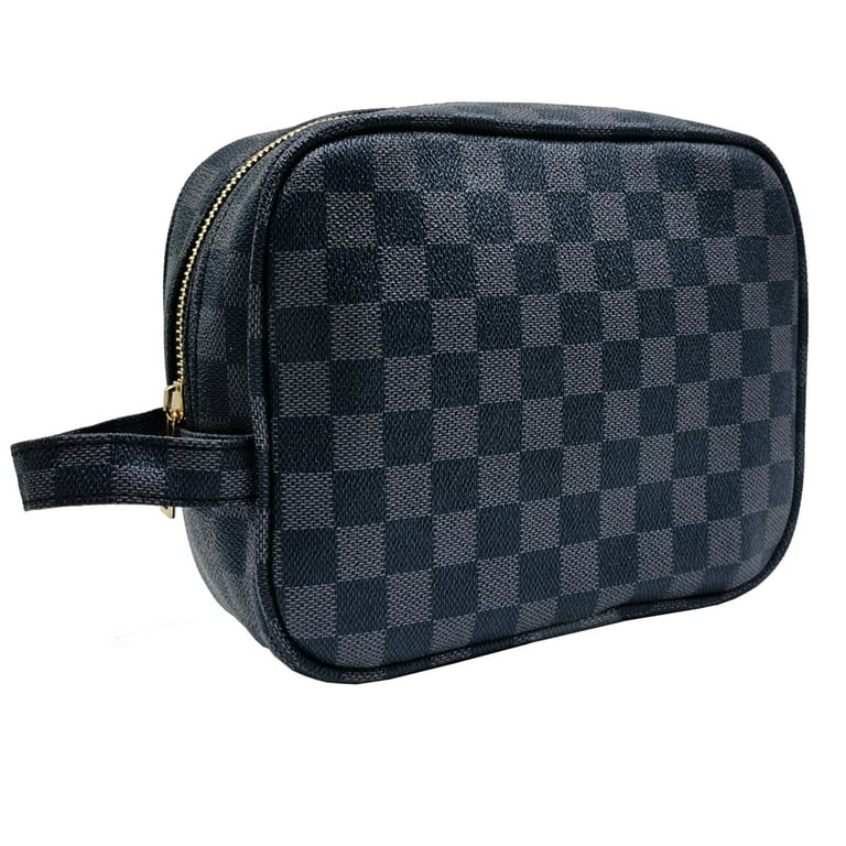 Luxury Checkered Cosmetic Bag