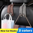 thumbnail image 4 of Car Seat Back Double Hook Leather Headrest Hook C8D7, 4 of 8