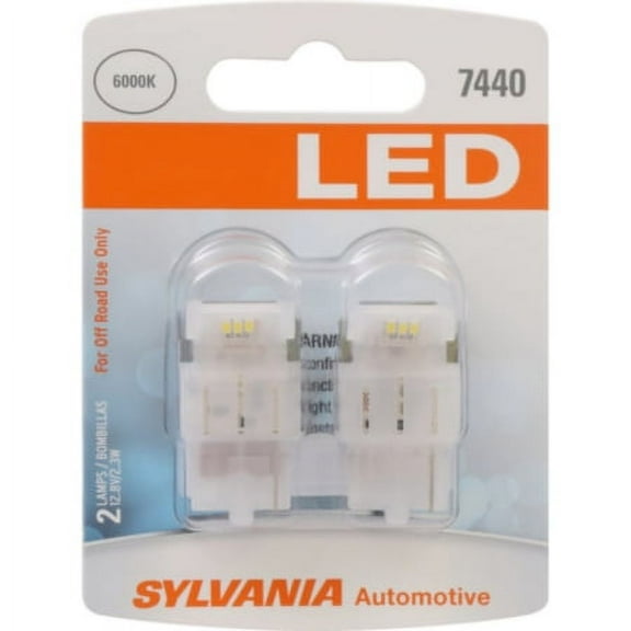 Sylvania 7440 LED Mini Bulb White LED Automotive Bulb fits Vehicle 2 Pack