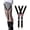Dot Black / White, variant on Y-Style Shirt s For Men with Non-Slip Locking Clamps and Adjustable Elastic Straps