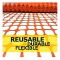 thumbnail image 4 of Ashman Plastic Mesh Fence, Construction Barrier Netting, Orange, 4'x200' Feet, 1 Roll, Garden Fencing, Fences Wrap, Above Ground, for Snow, Poultry, Chicken, Deer, Patio, Garden Netting, Orange 200FT, 4 of 9