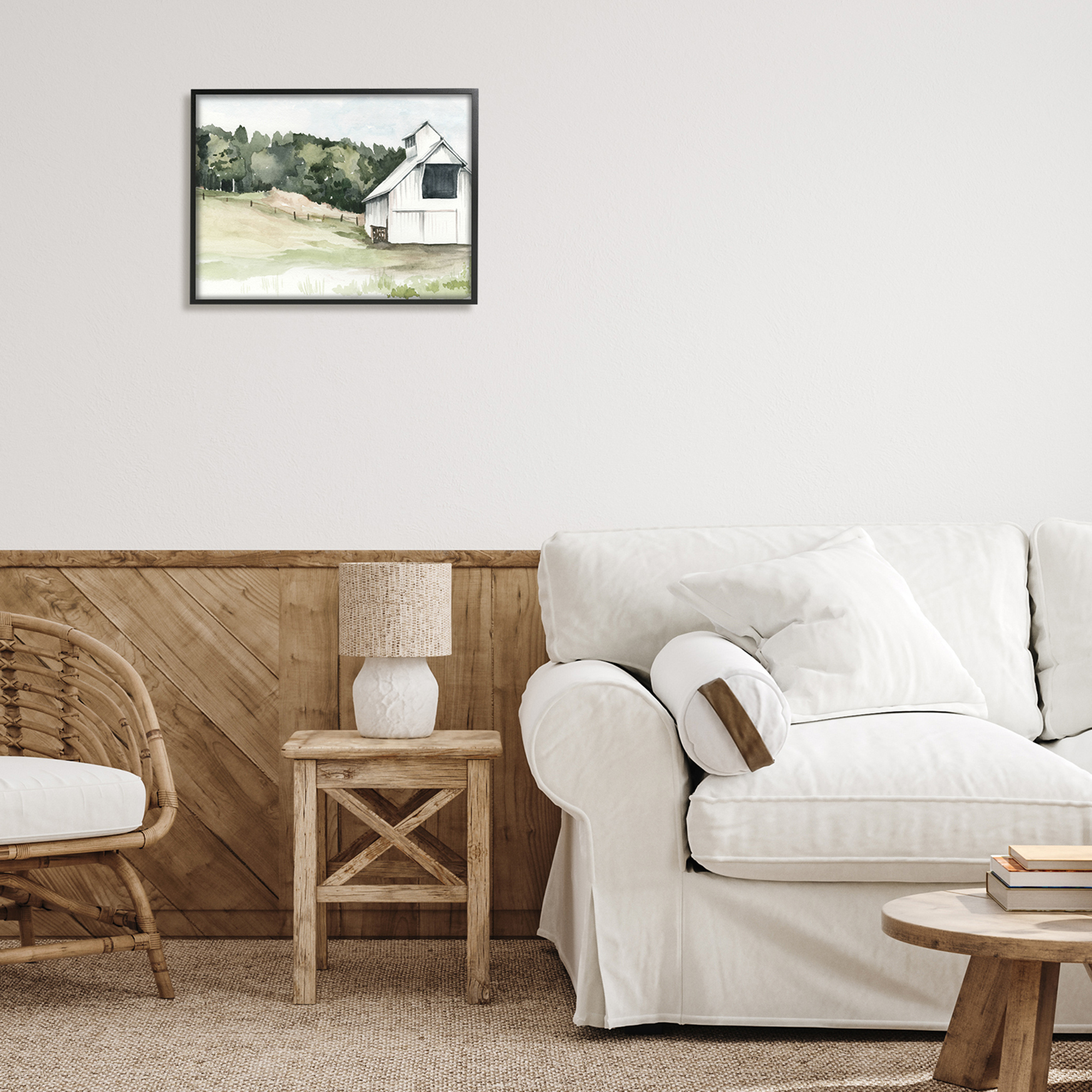 Stupell Industries Quiet Countryside Farmhouse Cottage Green Pasture , 20 x 16, Design by Jennifer Paxton Parker