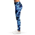 thumbnail image 3 of Blue Electric Lightning Print Leggings Sexy Yoga Leggings For Women., 3 of 5