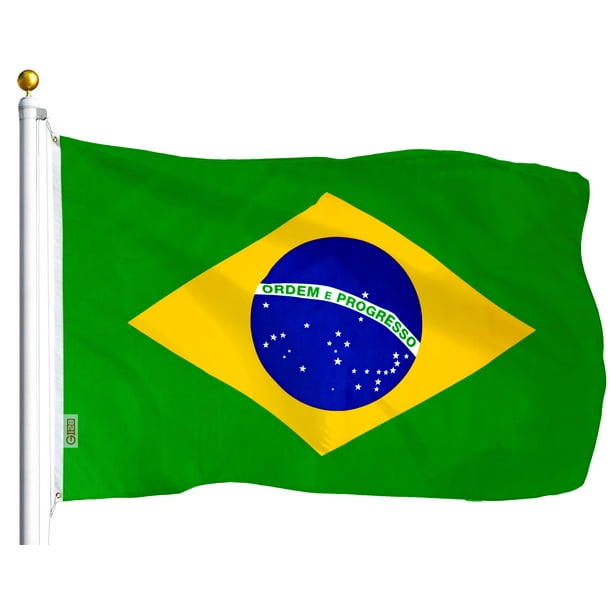 G128 - BRAZIL FLAG NEW 3X5ft BRAZILIAN FOOTBALL BANNER 90X150cm ...