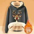 thumbnail image 2 of 2024 Women's Winter Christmas Long Sleeve Hooded Sweatshirt Cozy Pullover Casual Fashion Outerwear for Ladies, 2 of 2